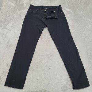 RVCA Daggers Fit Jeans Mens 32x32 Black Slim Straight Zip Fly Stretch Denim